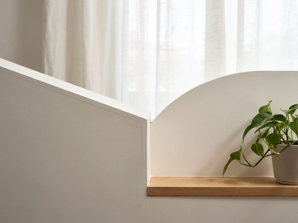 parapet zaokrąglony drewniany